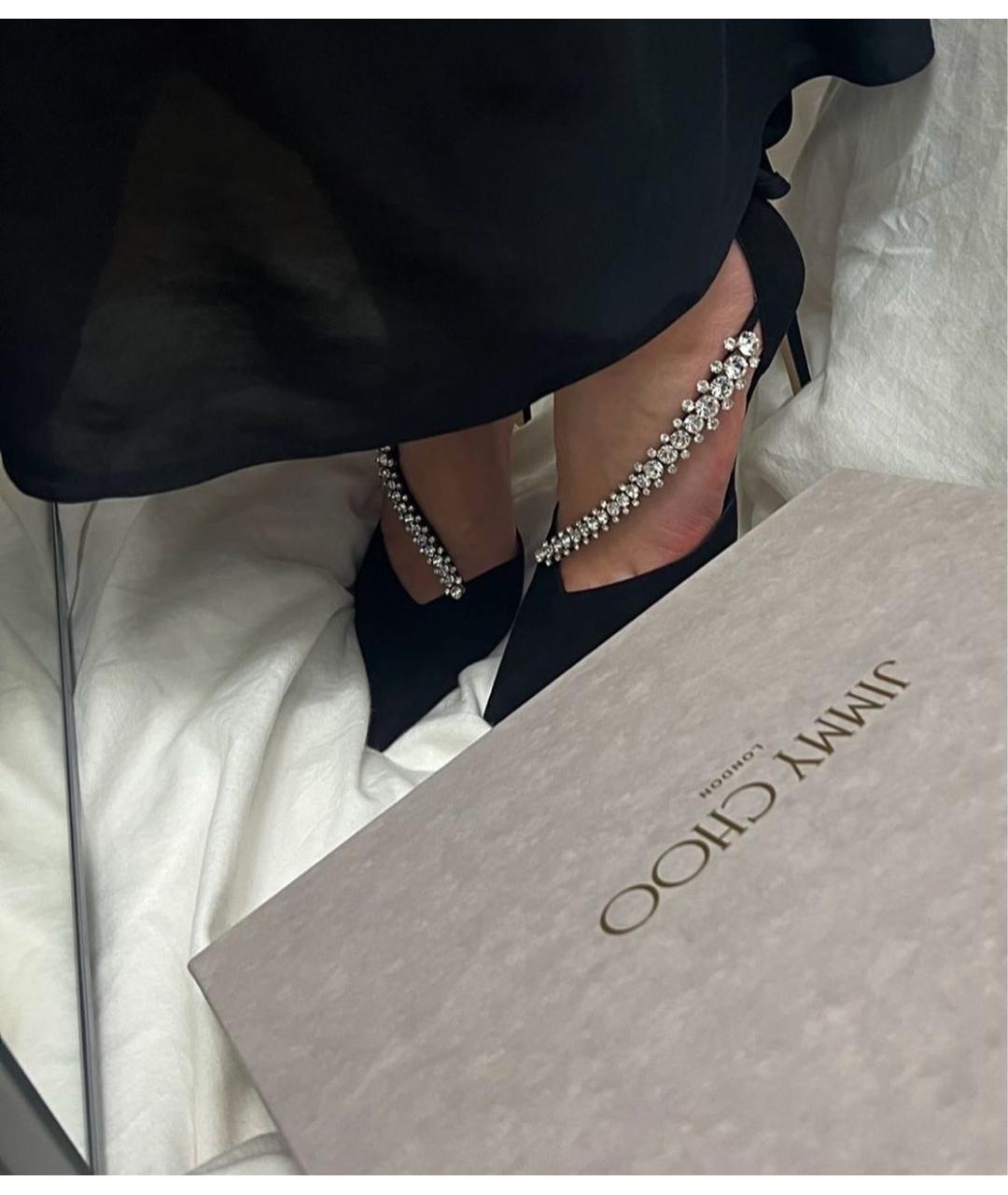 JIMMY CHOO Черные замшевые туфли, фото 2