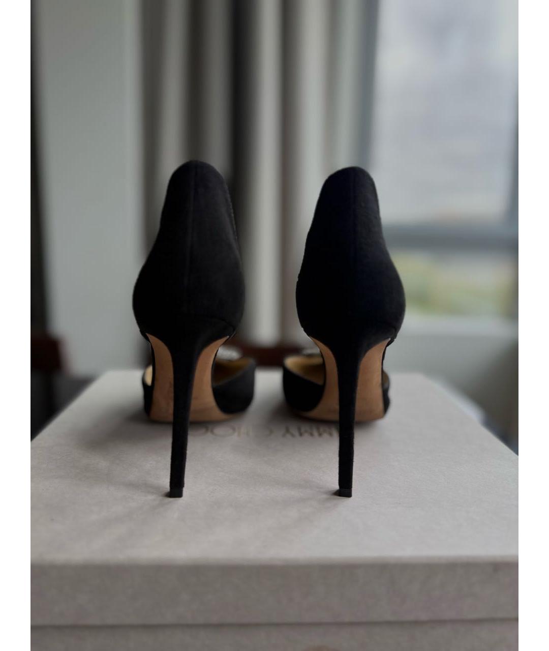 JIMMY CHOO Черные замшевые туфли, фото 3