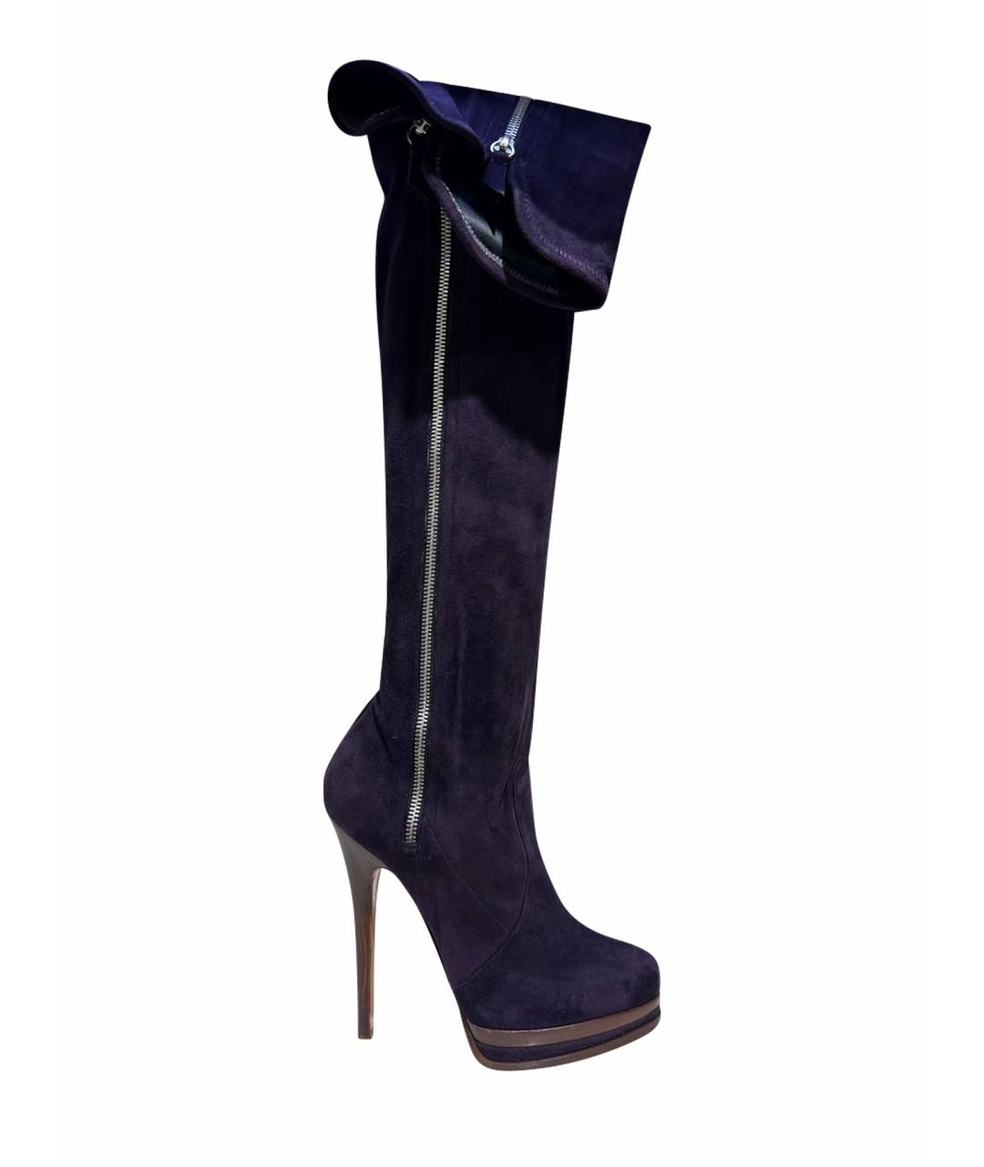 CASADEI Фиолетовые замшевые сапоги, фото 1