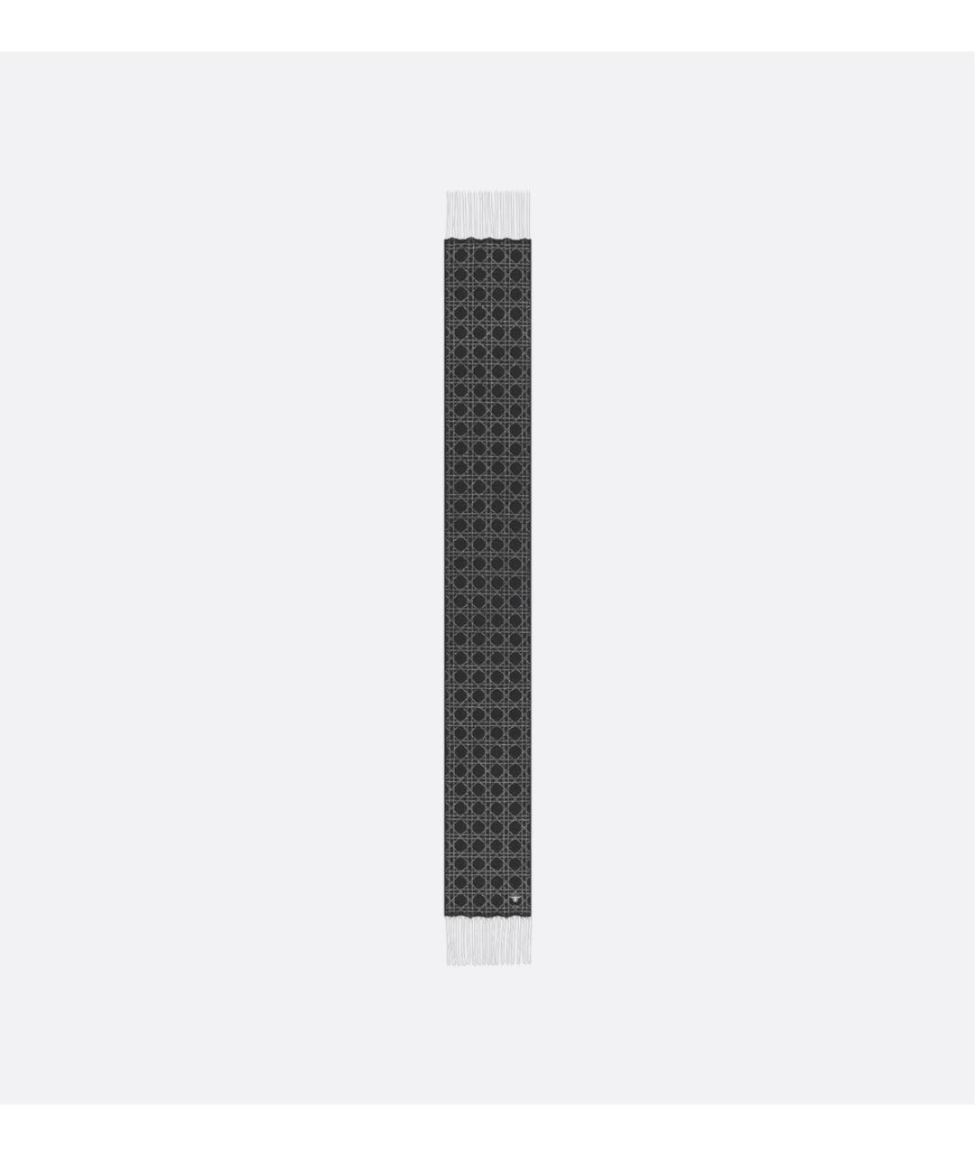 CHRISTIAN DIOR Черный кашемировый шарф, фото 5