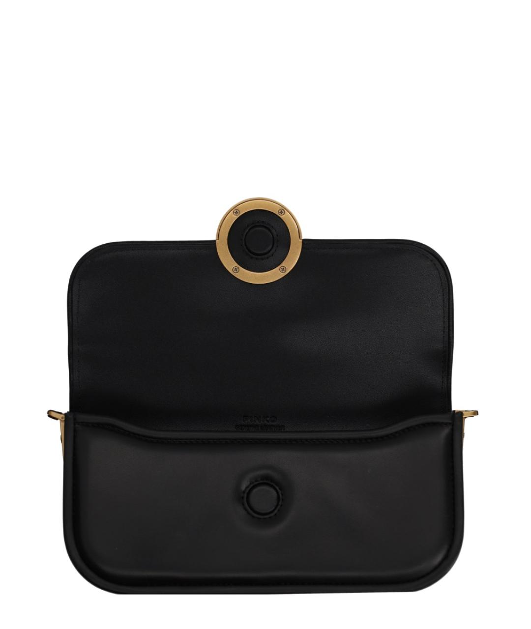 PINKO Черная кожаная сумка через плечо, фото 2
