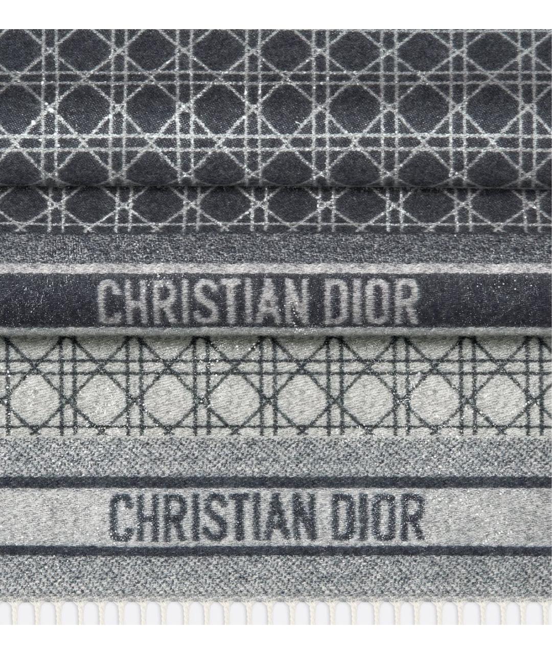 CHRISTIAN DIOR Темно-синий шарф, фото 3