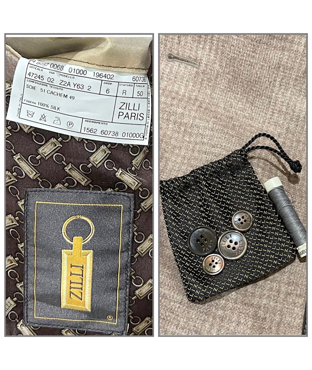 ZILLI Коричневый кашемировый пиджак, фото 8