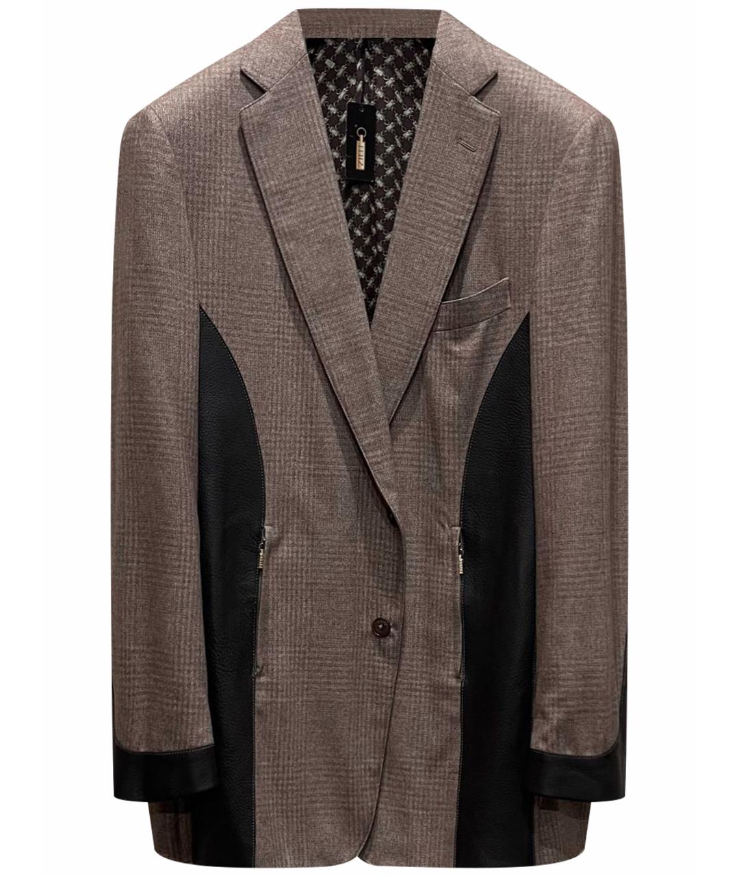 ZILLI Коричневый кашемировый пиджак, фото 1
