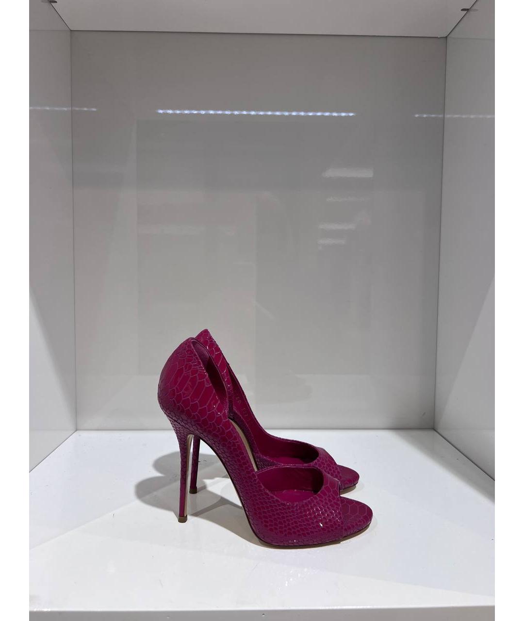 CASADEI Бордовые кожаные босоножки, фото 3