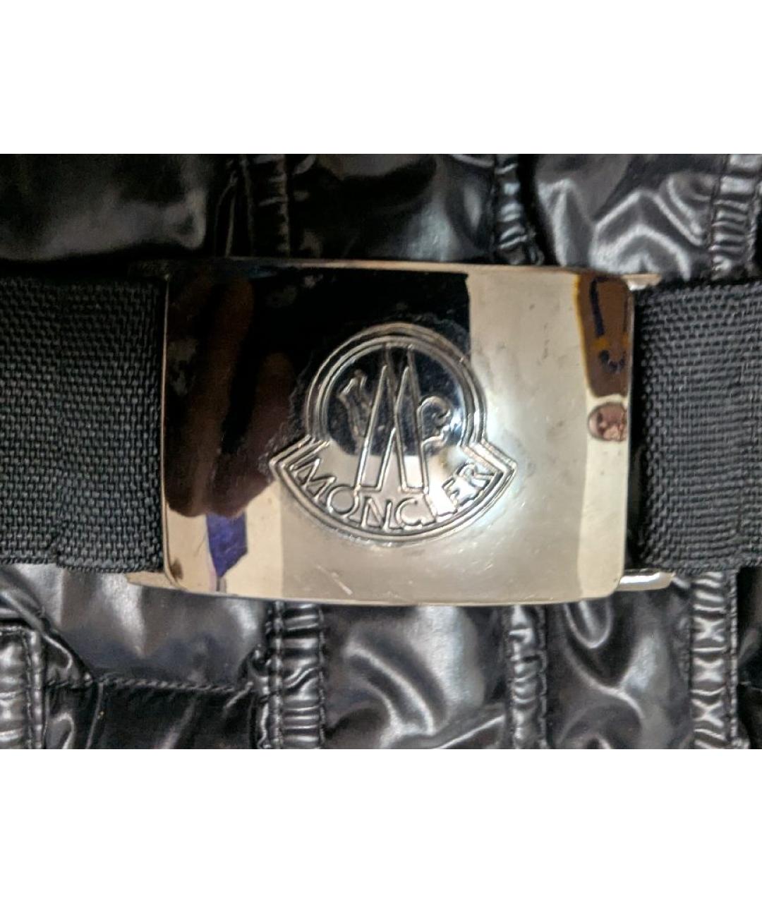 MONCLER Черный полиамидовый пуховик, фото 3