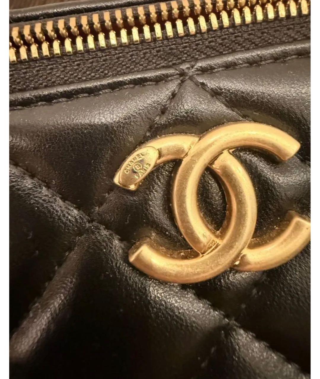 CHANEL Черная кожаная сумка через плечо, фото 6