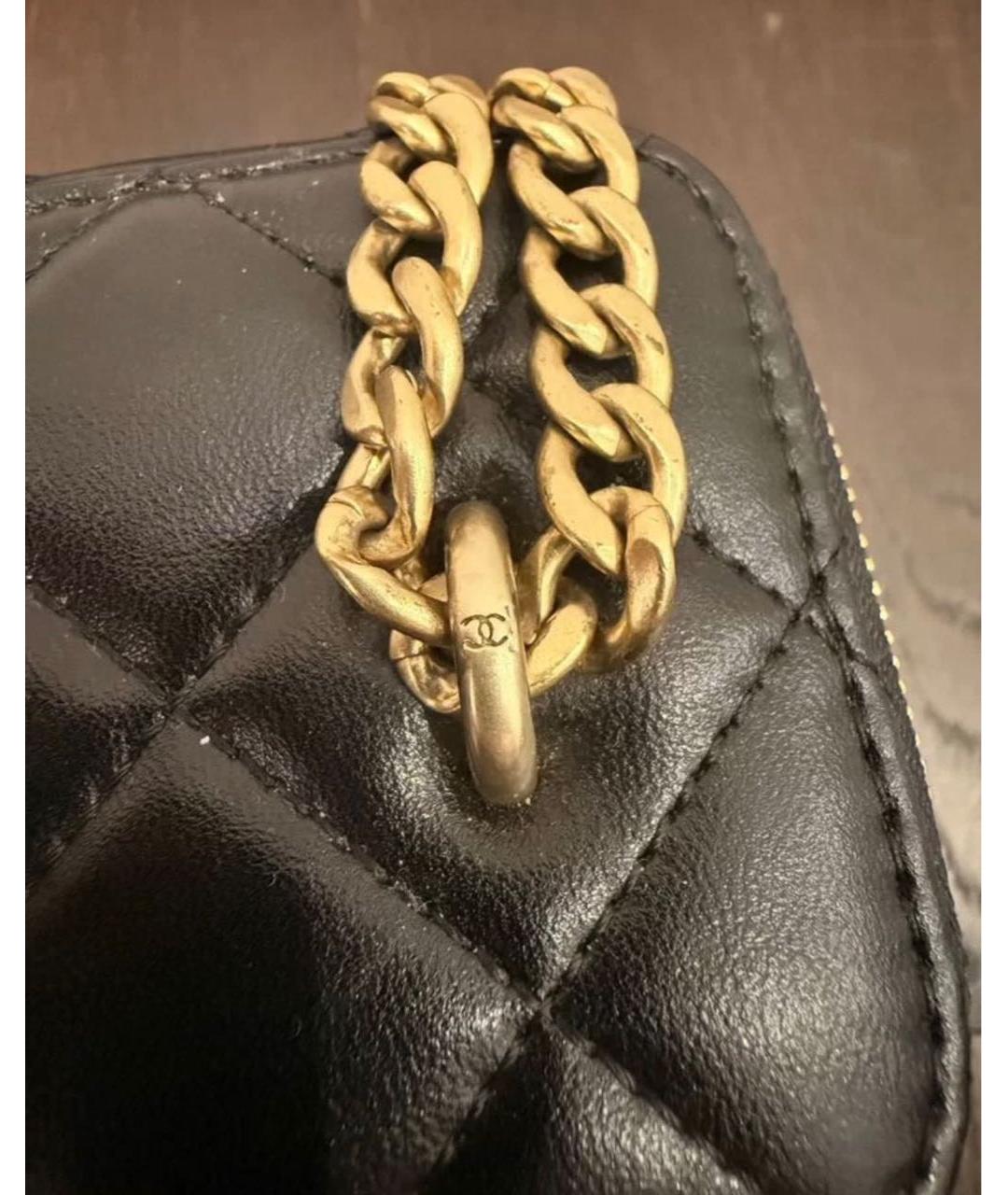 CHANEL Черная кожаная сумка через плечо, фото 7