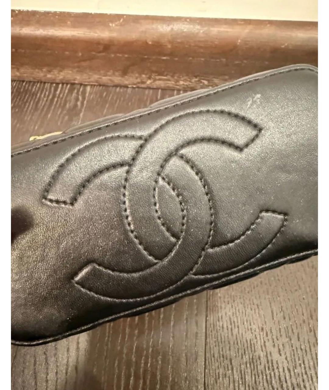 CHANEL Черная кожаная сумка через плечо, фото 8