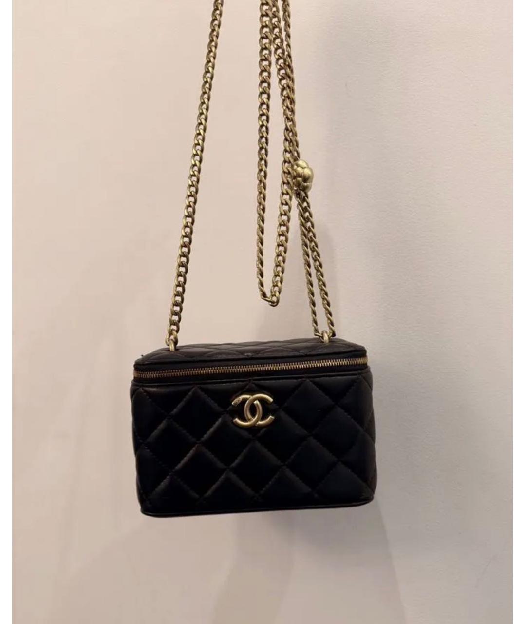 CHANEL Черная кожаная сумка через плечо, фото 9