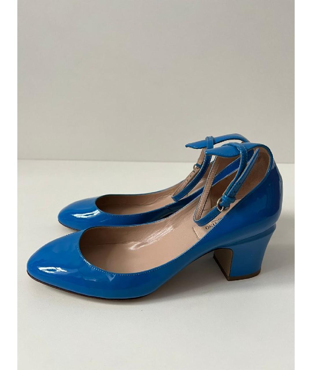 VALENTINO Синие туфли из лакированной кожи, фото 7