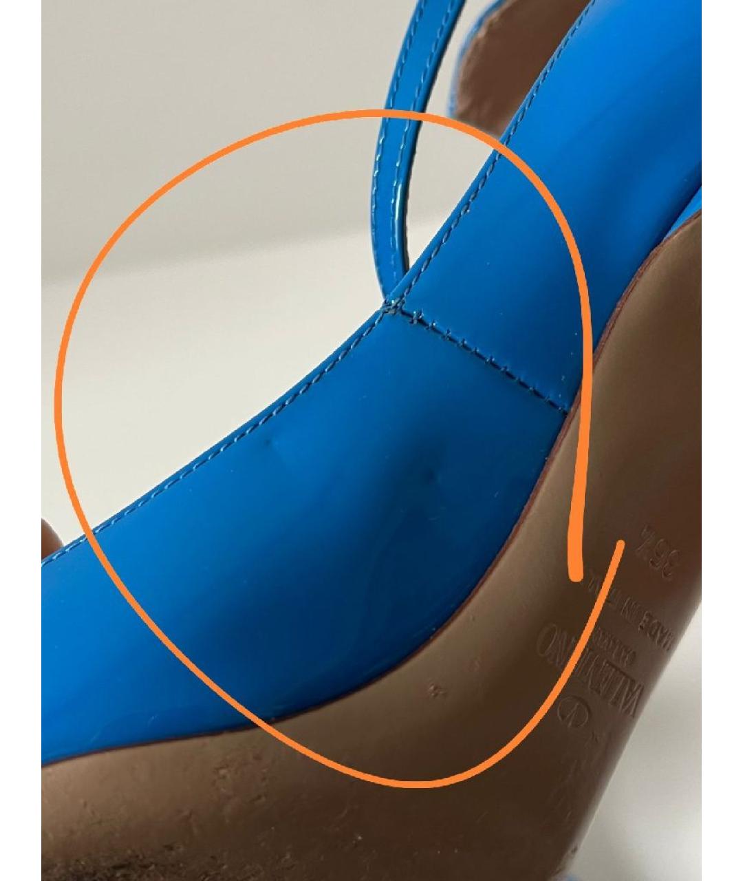 VALENTINO Синие туфли из лакированной кожи, фото 5