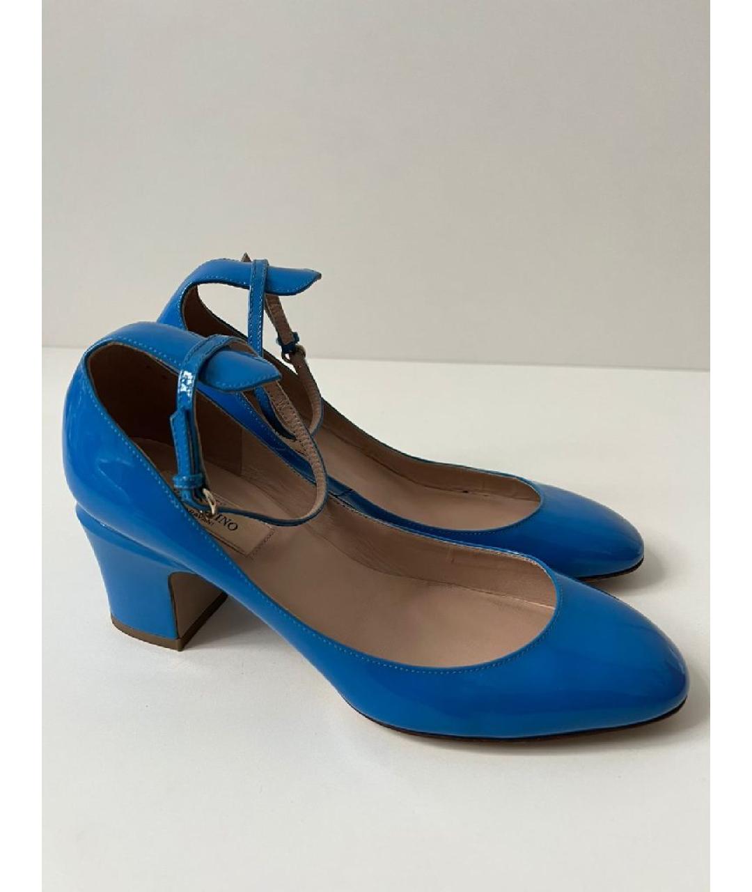 VALENTINO Синие туфли из лакированной кожи, фото 9