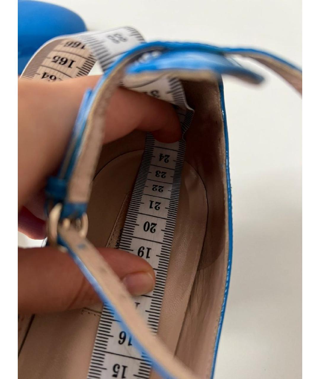 VALENTINO Синие туфли из лакированной кожи, фото 4