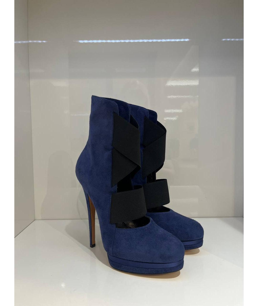 CASADEI Синие замшевые ботильоны, фото 2