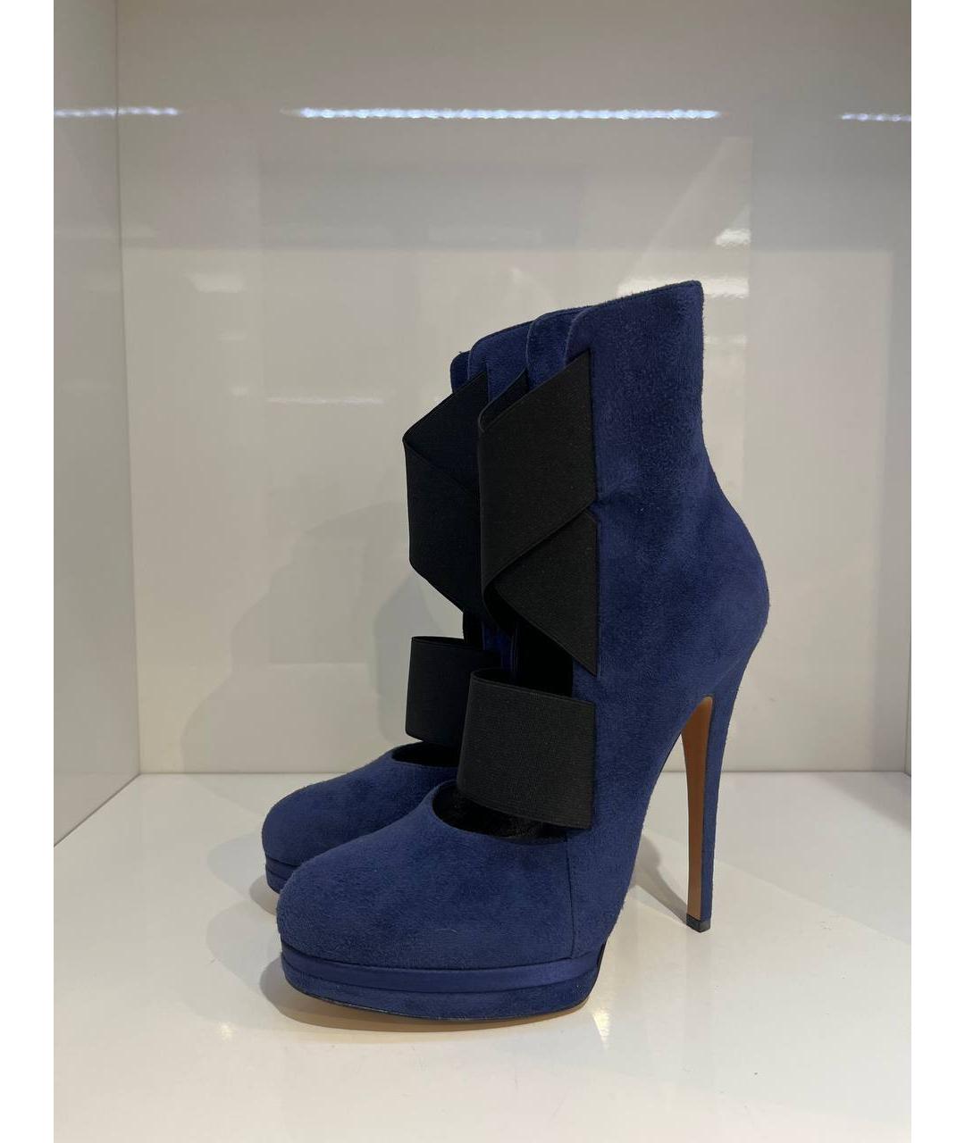 CASADEI Синие замшевые ботильоны, фото 4