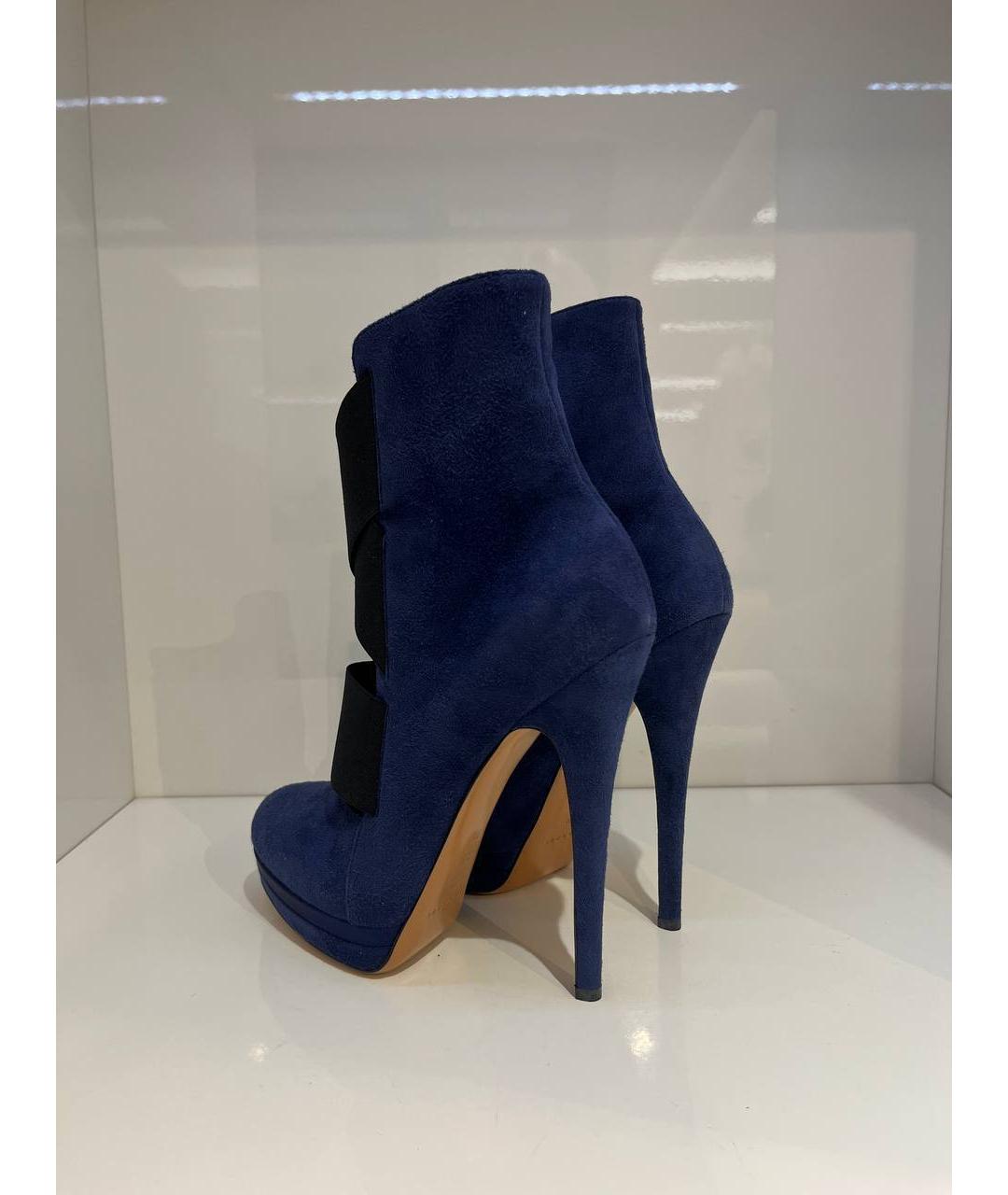 CASADEI Синие замшевые ботильоны, фото 3