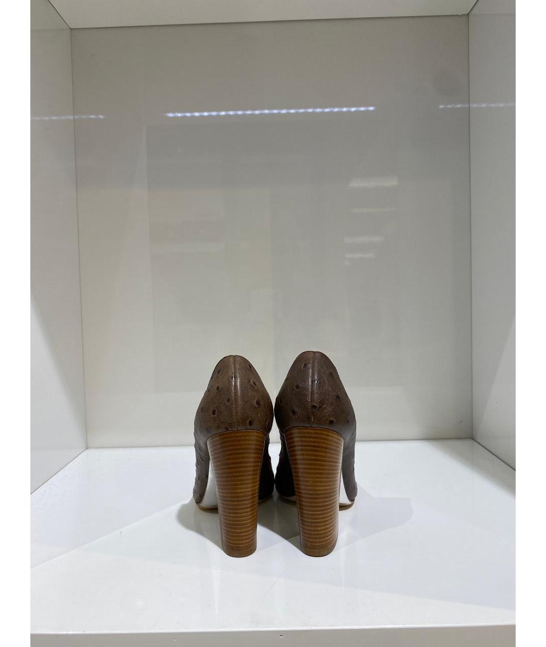 CASADEI Коричневые кожаные туфли, фото 4
