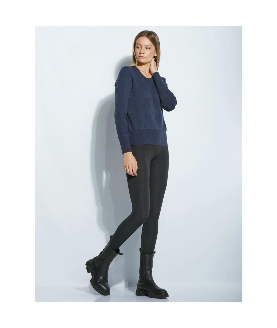 BURBERRY Темно-синий шерстяной джемпер / свитер, фото 5