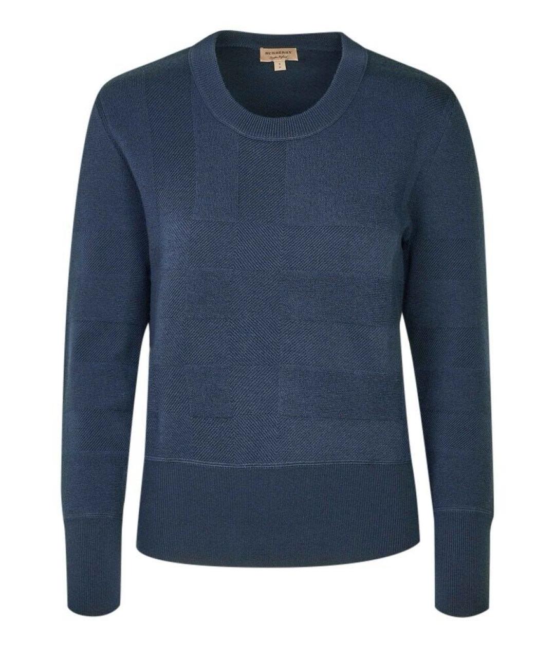 BURBERRY Темно-синий шерстяной джемпер / свитер, фото 7
