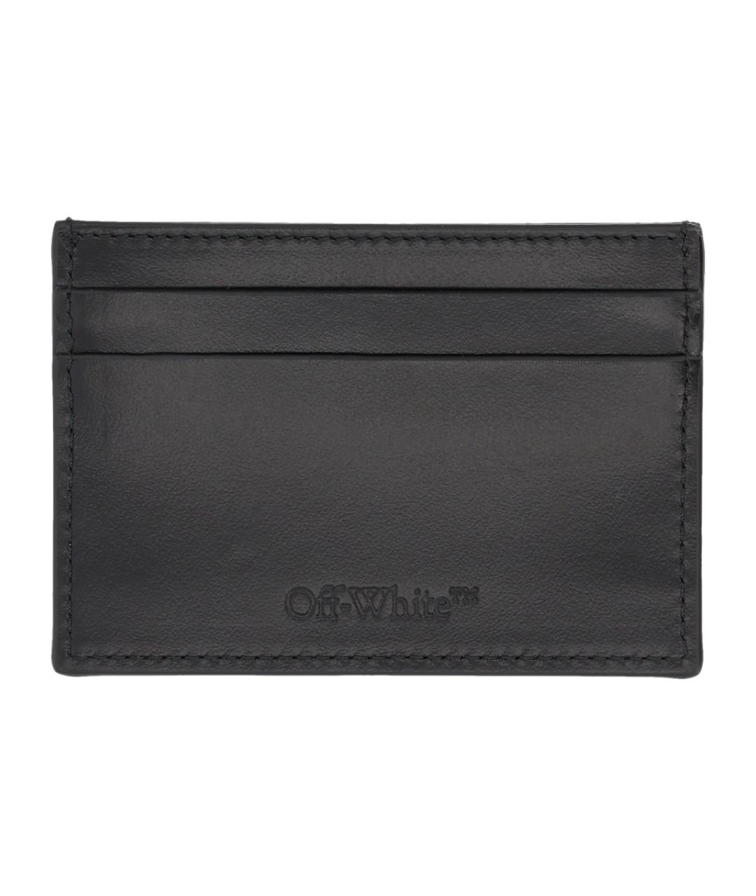 OFF-WHITE Черный кожаный кардхолдер, фото 2