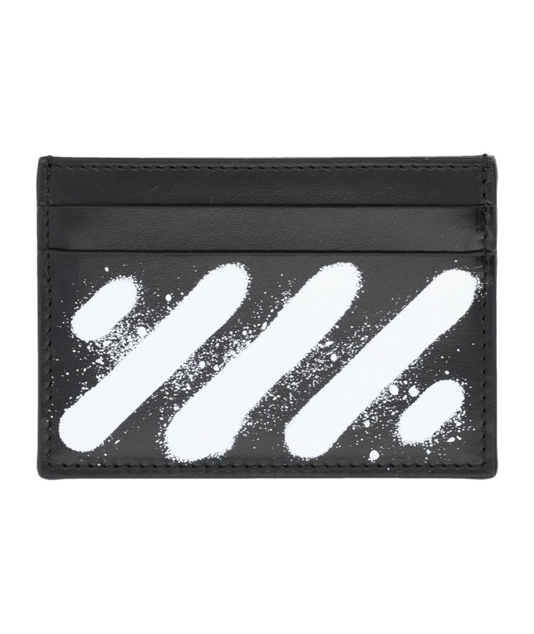 OFF-WHITE Черный кожаный кардхолдер, фото 1