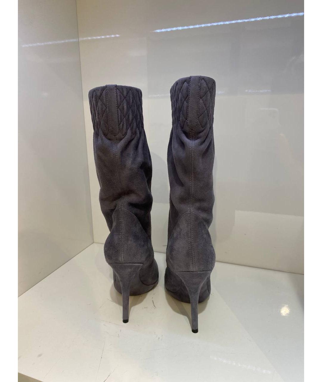 CASADEI Серые замшевые сапоги, фото 3