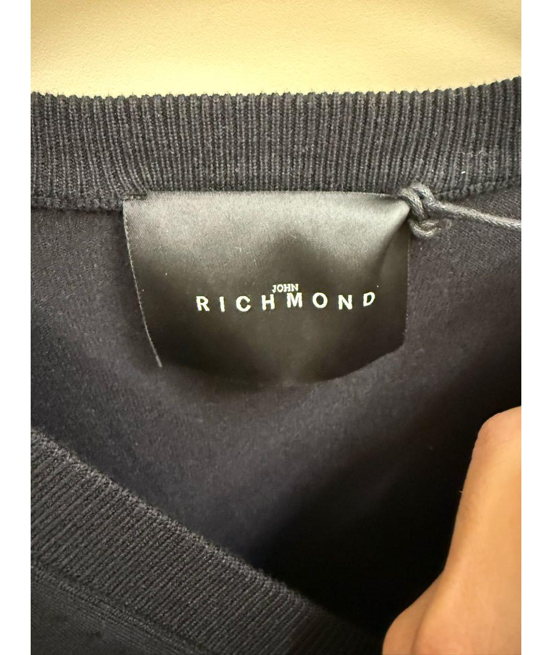 JOHN RICHMOND Черный вискозный кардиган, фото 3
