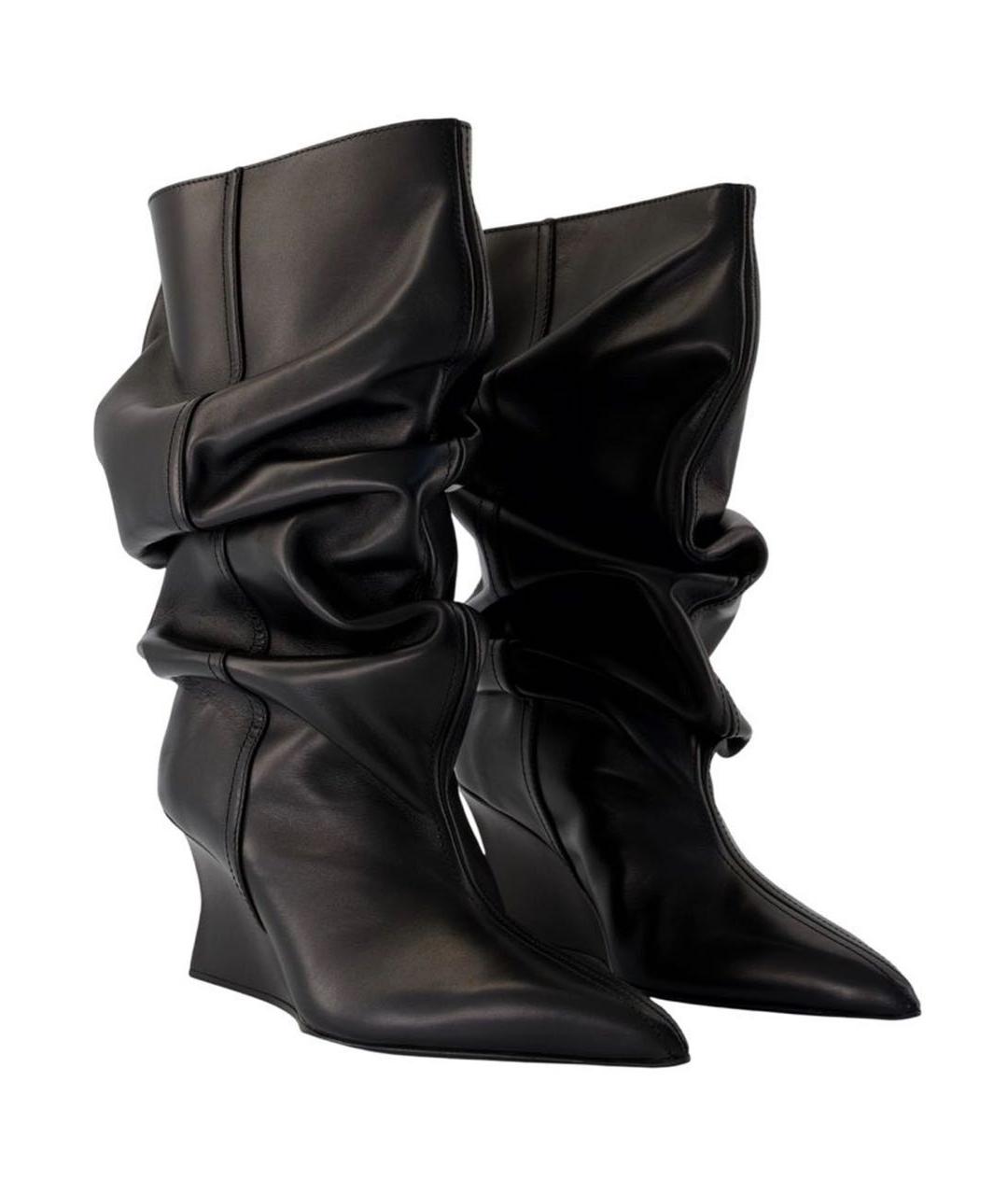 BALMAIN Черные кожаные сапоги, фото 2