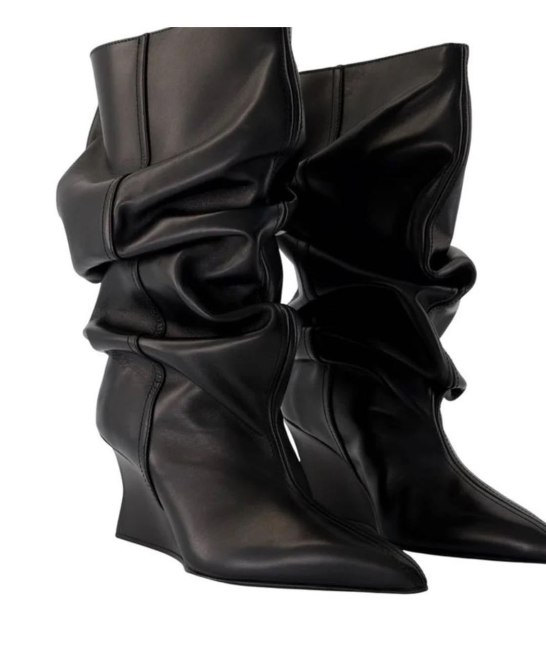 BALMAIN Черные кожаные сапоги, фото 3