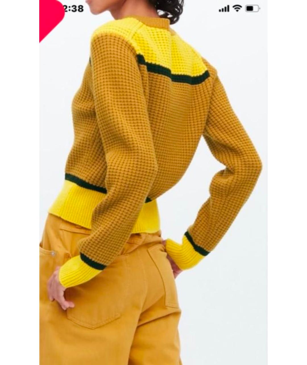 MARNI Горчичный шерстяной джемпер / свитер, фото 6