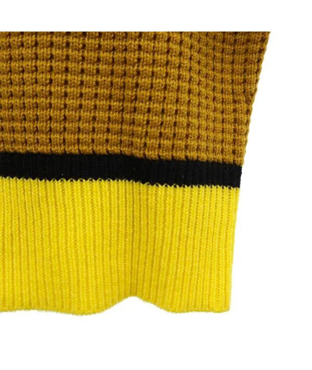 MARNI Горчичный шерстяной джемпер / свитер, фото 8