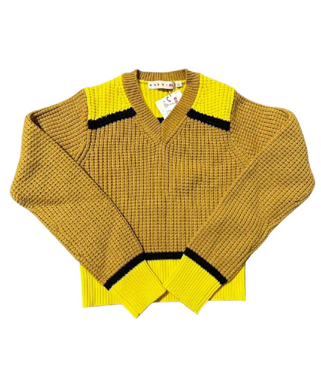 MARNI Горчичный шерстяной джемпер / свитер, фото 10