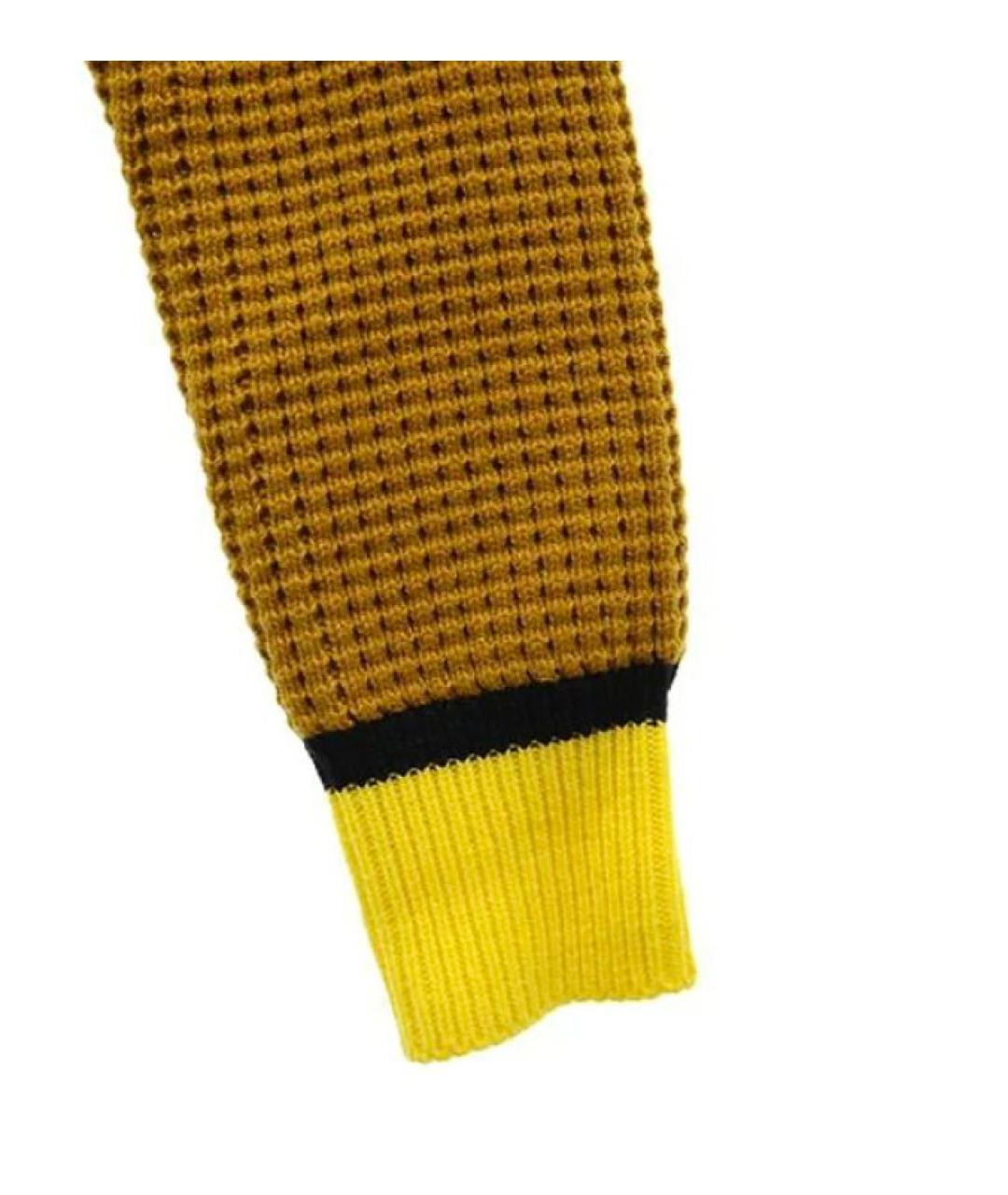 MARNI Горчичный шерстяной джемпер / свитер, фото 9