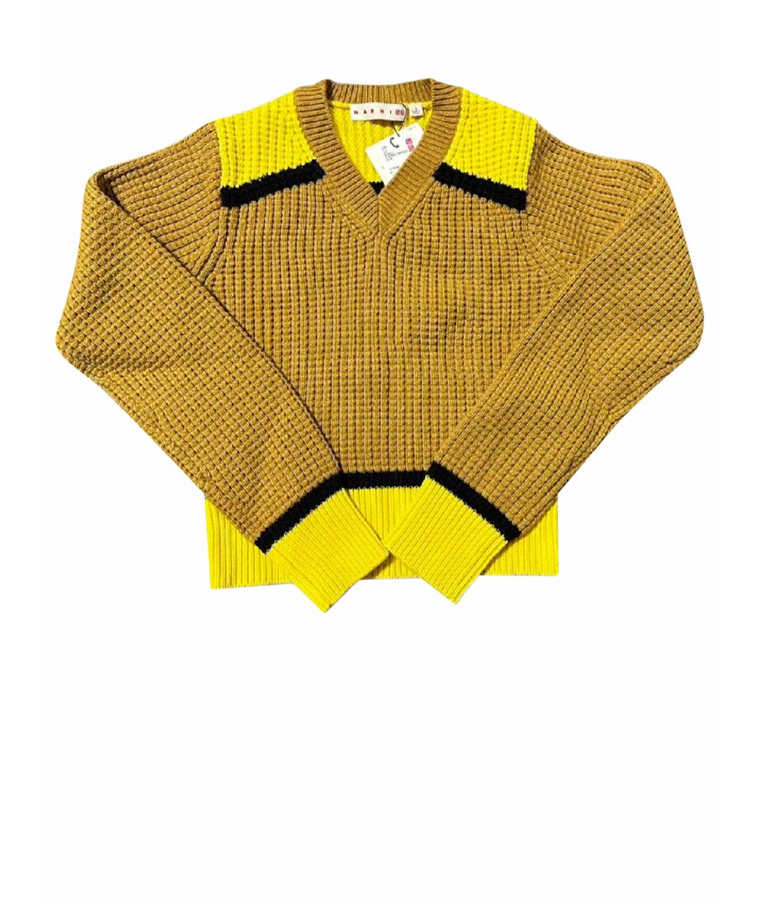 MARNI Горчичный шерстяной джемпер / свитер, фото 1