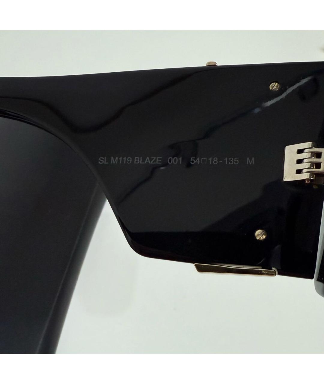 SAINT LAURENT Черные пластиковые солнцезащитные очки, фото 7
