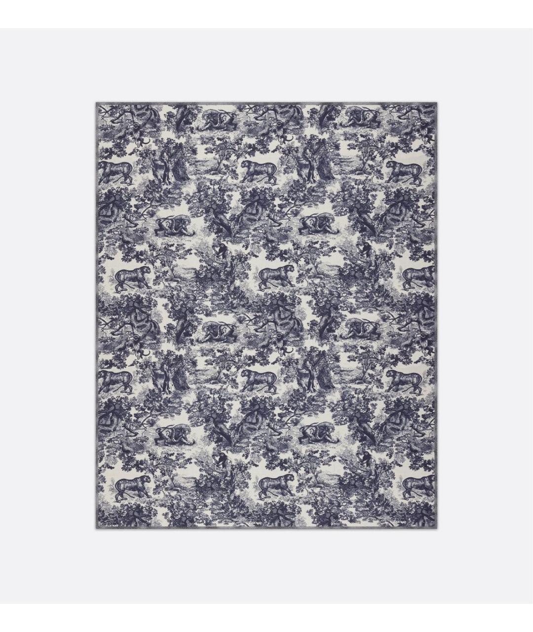 CHRISTIAN DIOR Темно-синий кашемировый шарф, фото 2