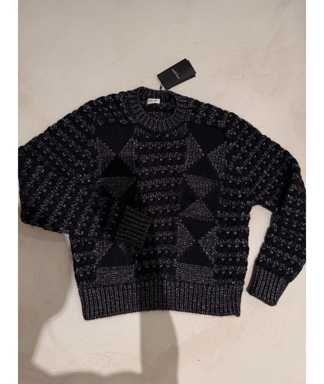 SAINT LAURENT Черный шерстяной джемпер / свитер, фото 2