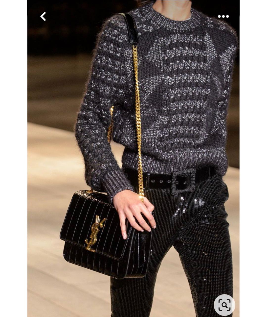 SAINT LAURENT Черный шерстяной джемпер / свитер, фото 7