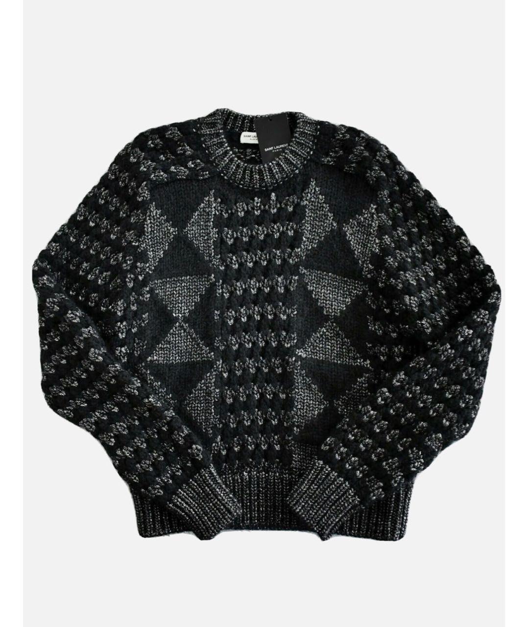 SAINT LAURENT Черный шерстяной джемпер / свитер, фото 9
