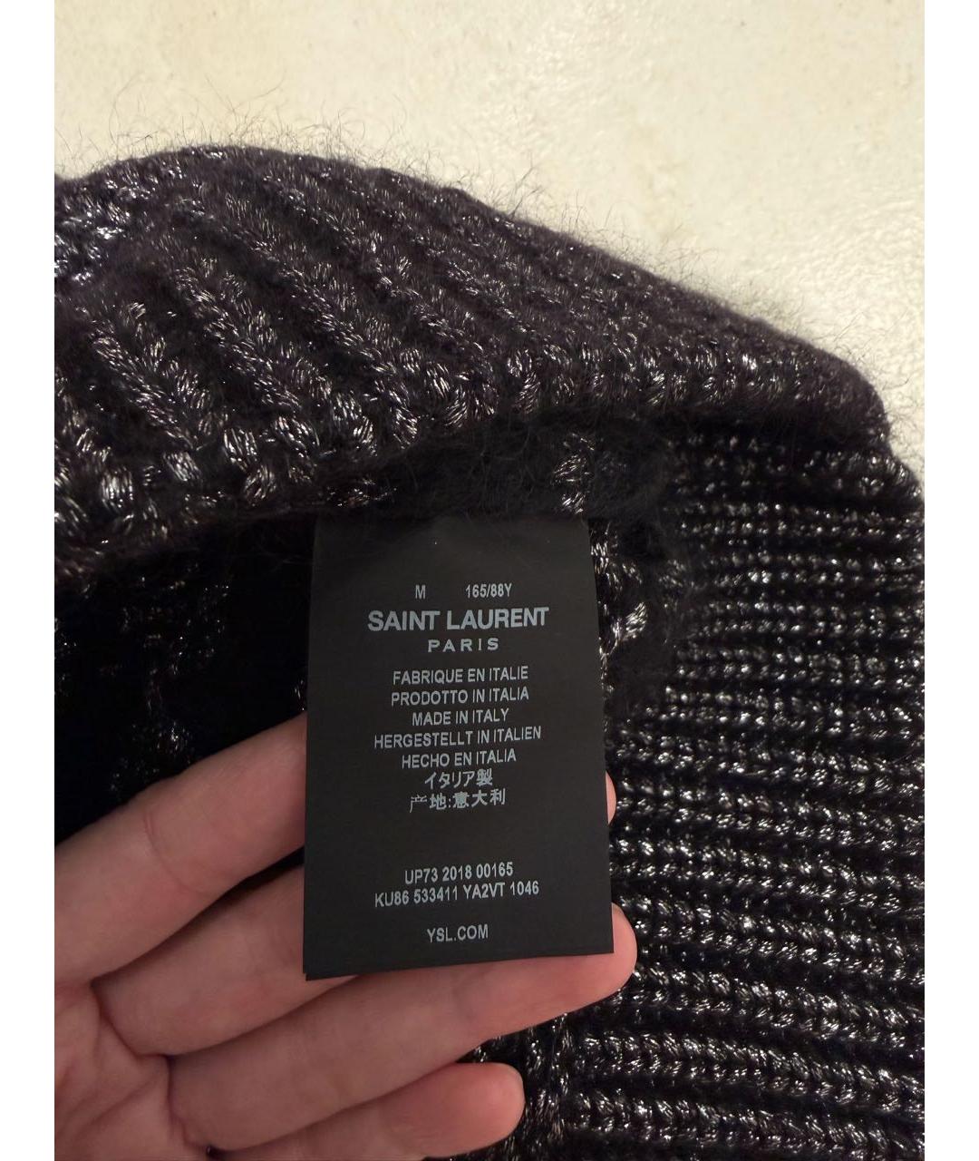 SAINT LAURENT Черный шерстяной джемпер / свитер, фото 6