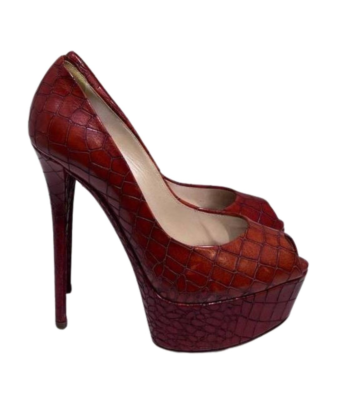 CASADEI Красные кожаные туфли, фото 1