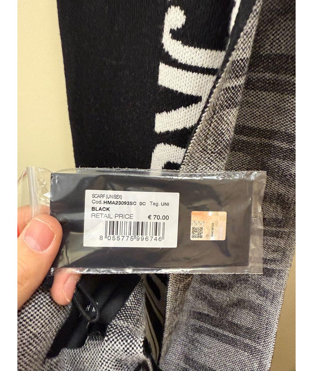 JOHN RICHMOND Черный шарф, фото 4