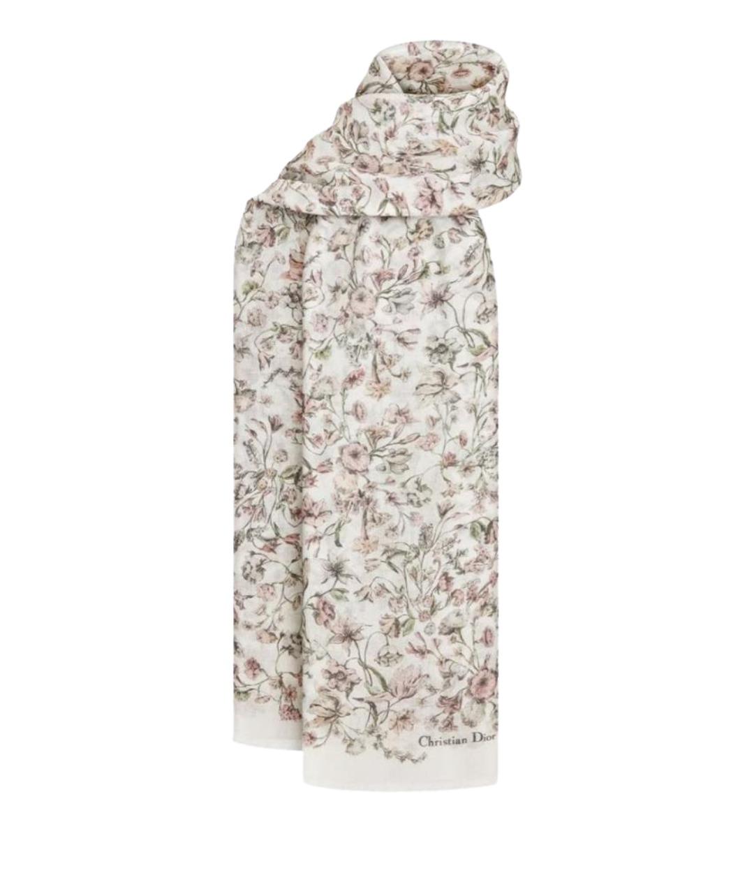 CHRISTIAN DIOR Бежевый кашемировый шарф, фото 1