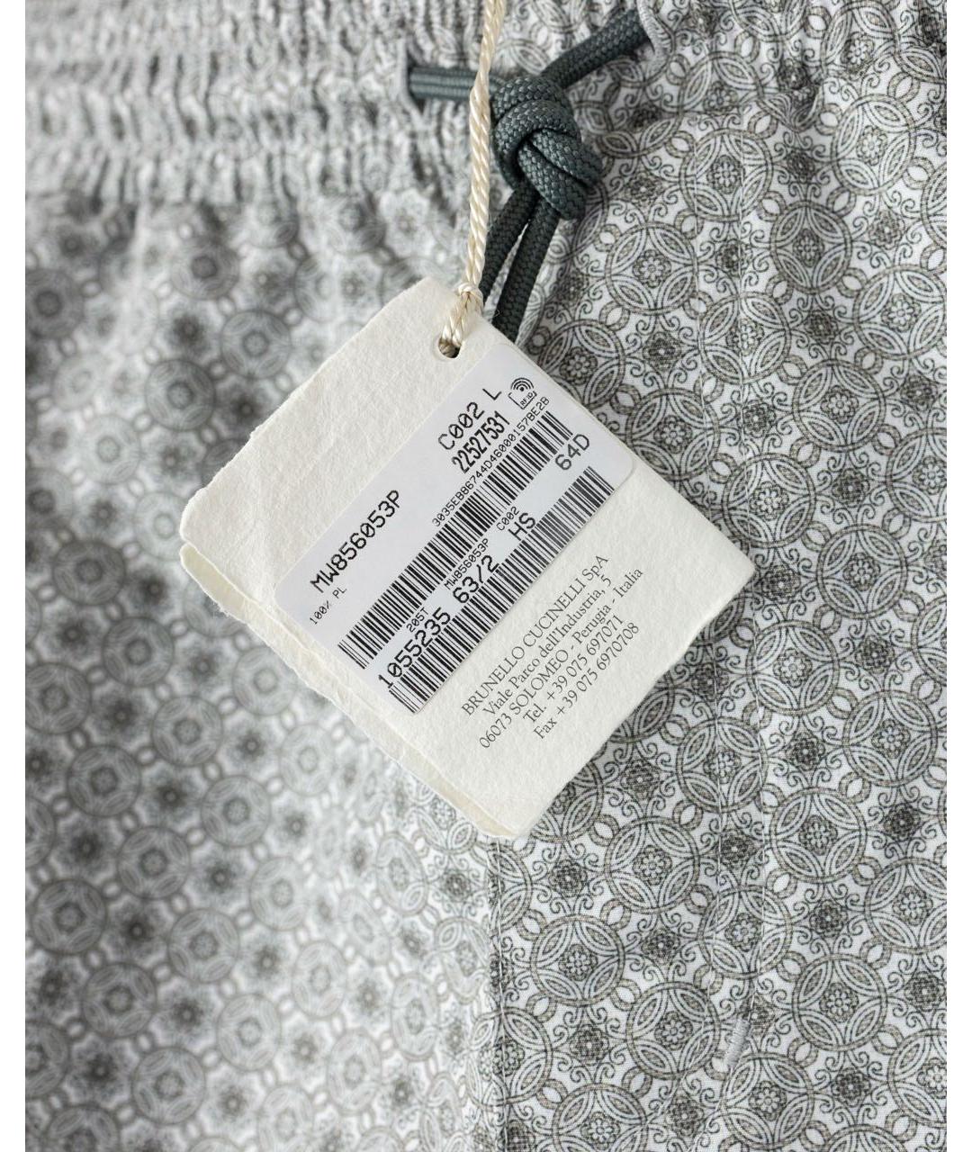 BRUNELLO CUCINELLI Серые полиамидовые плавки, фото 4