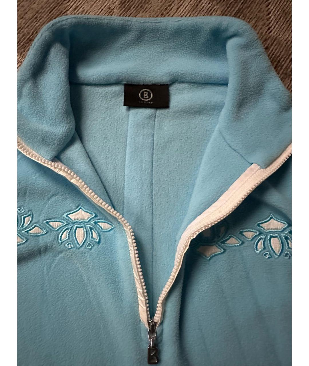 BOGNER Бирюзовый полиэстеровый джемпер / свитер, фото 7