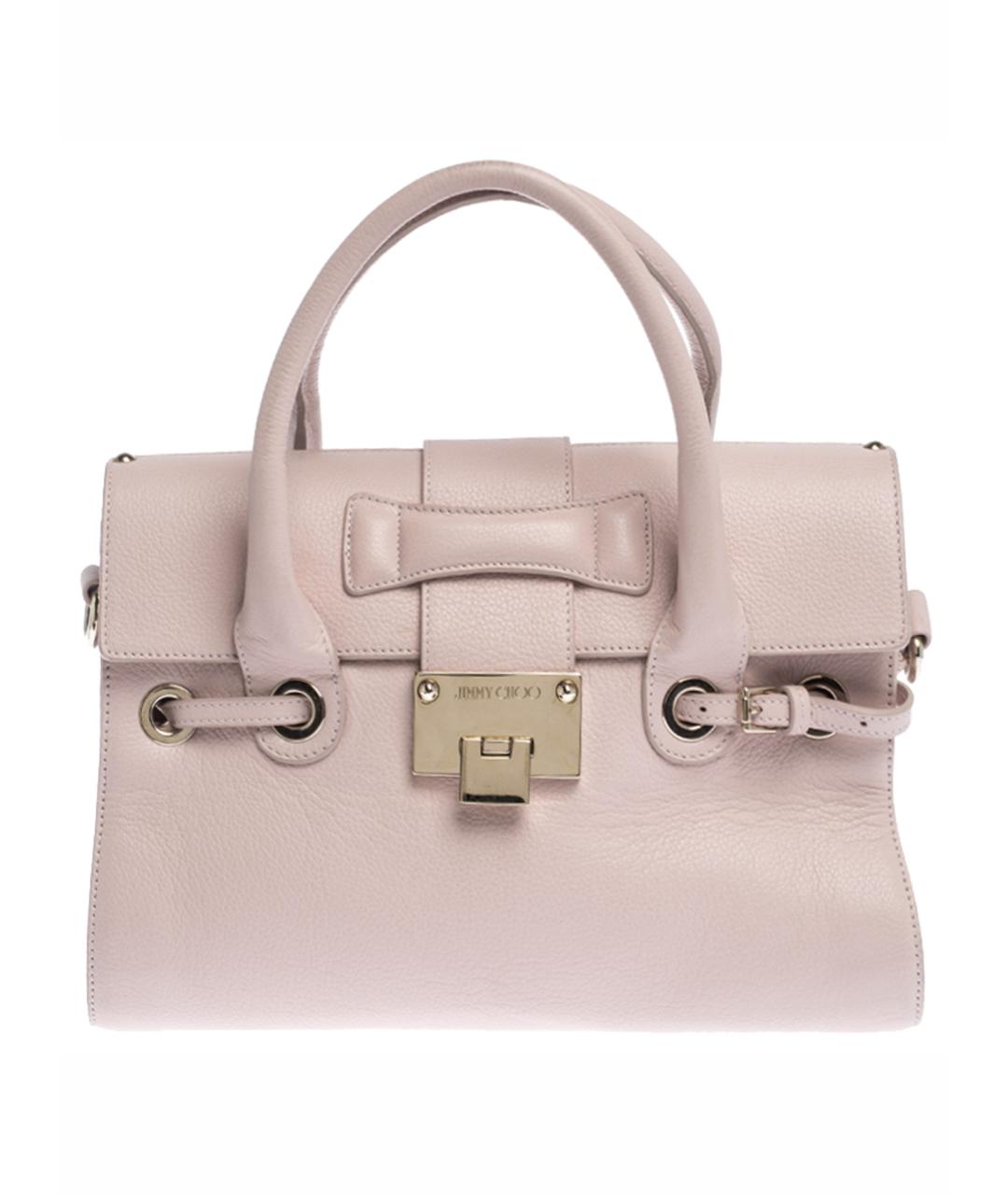 JIMMY CHOO Бежевая кожаная сумка с короткими ручками, фото 1