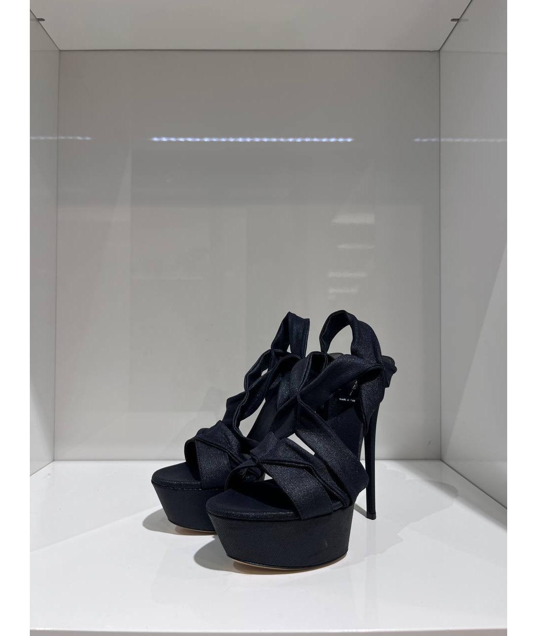 CASADEI Синие кожаные босоножки, фото 2