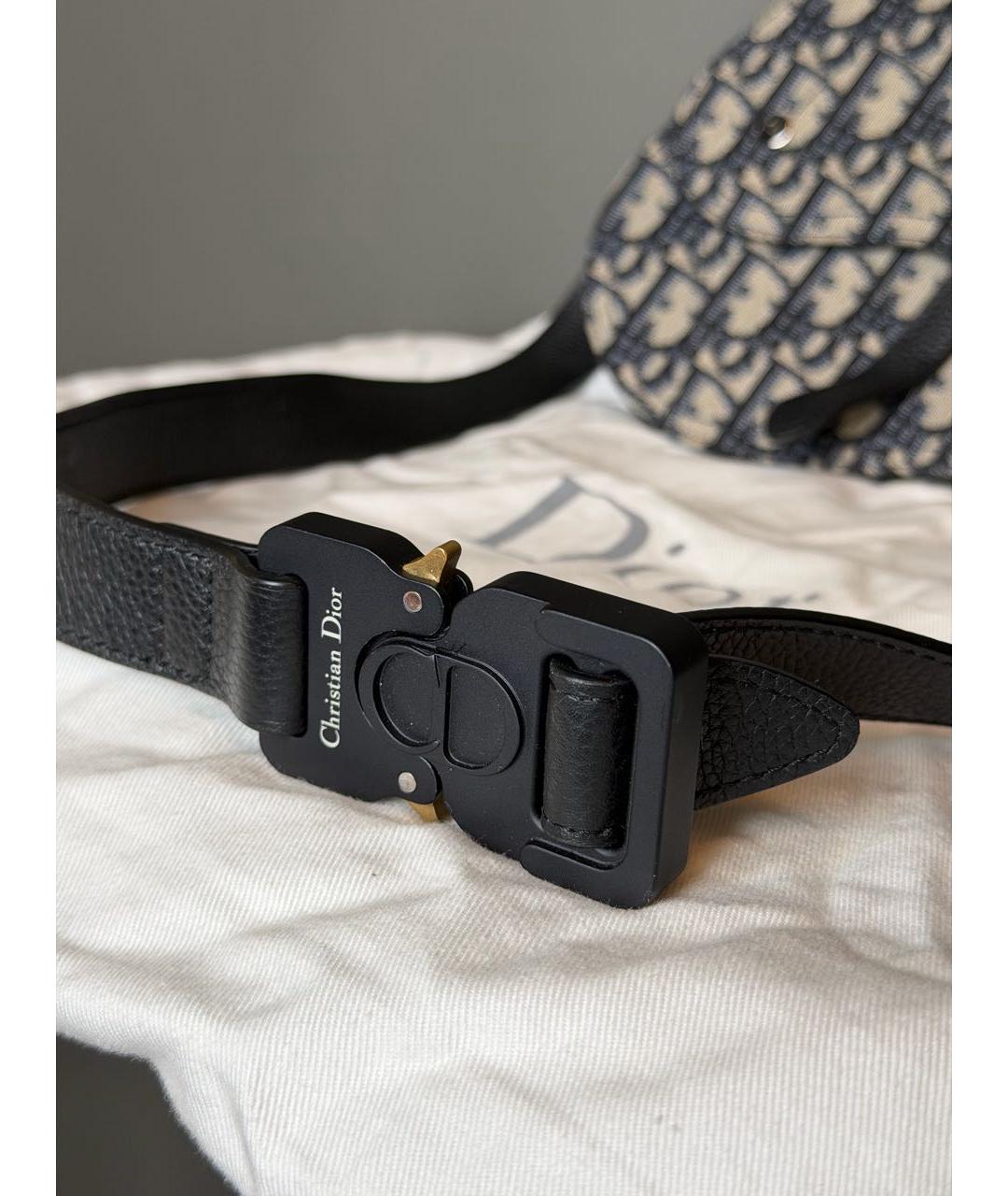 CHRISTIAN DIOR Синяя жаккардовая сумка через плечо, фото 2