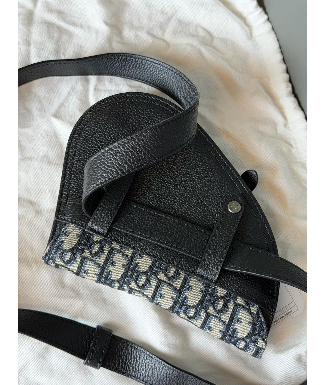 CHRISTIAN DIOR Синяя жаккардовая сумка через плечо, фото 4